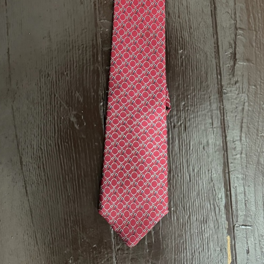 Red Geometric Pattern Tie